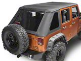 Smittybilt Bowless Protek Combo Soft Top with Tinted Windows; Black Diamond (07-18 Jeep Wrangler JK 4-Door)