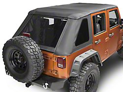 Smittybilt Bowless Protek Combo Soft Top with Tinted Windows; Black Diamond (07-18 Jeep Wrangler JK 4-Door)