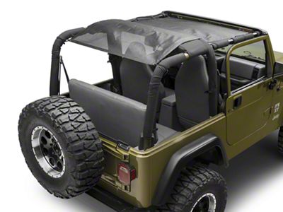 Smittybilt Cloak Extended Mesh Top; Black (97-06 Jeep Wrangler TJ)