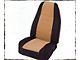 Smittybilt Custom Fit Neoprene Front Seat Covers, Black/Tan (87-90 Jeep Wrangler YJ)