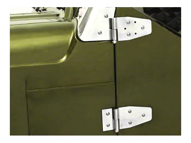 Smittybilt Half and Full Door Hinges; Stainless Steel (87-06 Jeep Wrangler YJ & TJ)