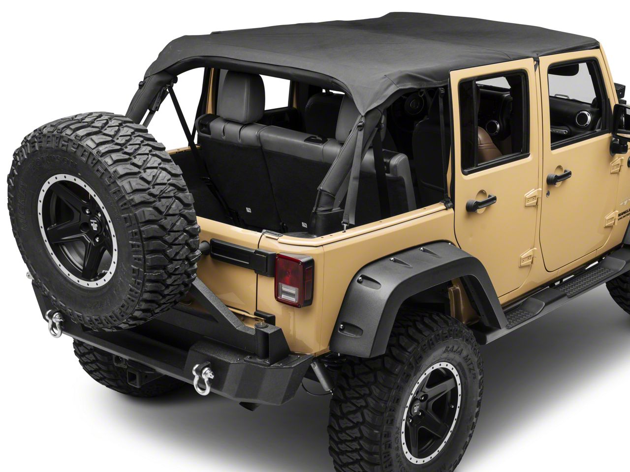 Smittybilt Jeep Wrangler Extended Top; Black Diamond 94535 (07-09 Jeep  Wrangler JK 4-Door) - Free Shipping