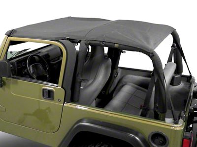 Smittybilt Extended Brief Top; Black Diamond (97-06 Jeep Wrangler TJ)