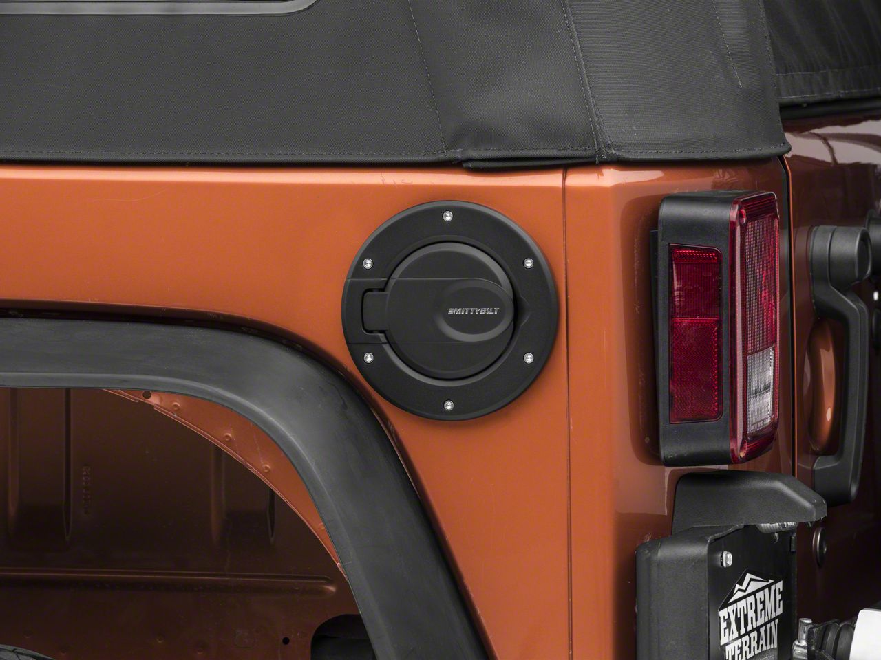 Smittybilt Jeep Wrangler Gas Cover - Billet Style - Textured Black ...