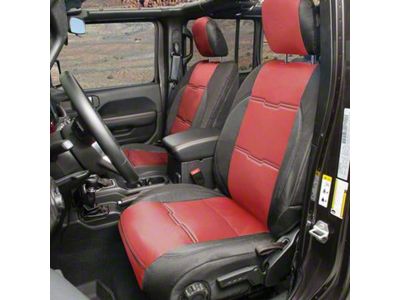 Smittybilt GEN2 Neoprene Front and Rear Seat Covers; Red/Black (20-24 Jeep Gladiator JT)