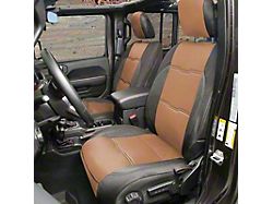 Smittybilt GEN2 Neoprene Front and Rear Seat Covers; Tan/Black (20-24 Jeep Gladiator JT)