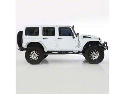 Smittybilt Apollo Rock Sliders with Steps; Textured Black (07-18 Jeep Wrangler JK 4-Door)