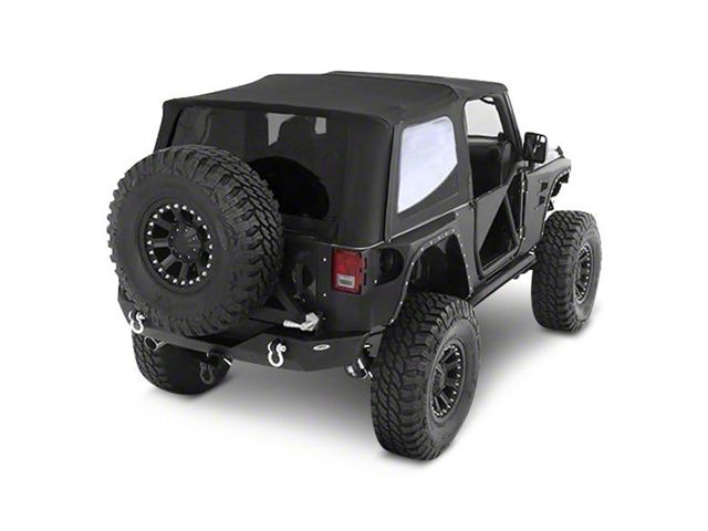 Smittybilt Bowless Combo Soft Top with Tinted Windows; Black Diamond (07-18 Jeep Wrangler JK 2-Door)