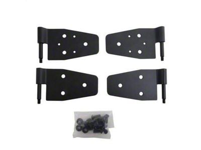 Smittybilt Half Door Hinges; Black (87-06 Jeep Wrangler YJ & TJ)