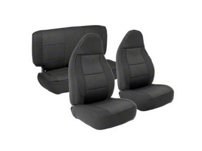 Smittybilt Neoprene Front and Rear Seat Covers; Black (97-02 Jeep Wrangler TJ)