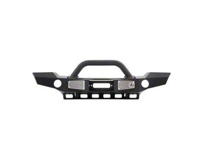 Smittybilt XRC Atlas Front Bumper with Grille Guard and Fog Light Holes; Textured Black (07-18 Jeep Wrangler JK)