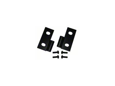 Smittybilt Lower Door Hinge Brackets; Black (76-06 Jeep CJ5, CJ7, Wrangler YJ & TJ)