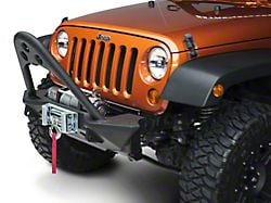 Smittybilt SRC Front Stinger with Winch Plate; Textured Black (07-18 Jeep Wrangler JK)