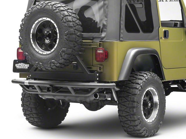 Smittybilt SRC Rear Bumper with Tire Carrier (87-06 Jeep Wrangler YJ & TJ)