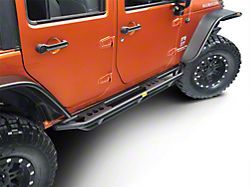 Smittybilt SRC Side Armor; Textured Black (07-18 Jeep Wrangler JK 4-Door)