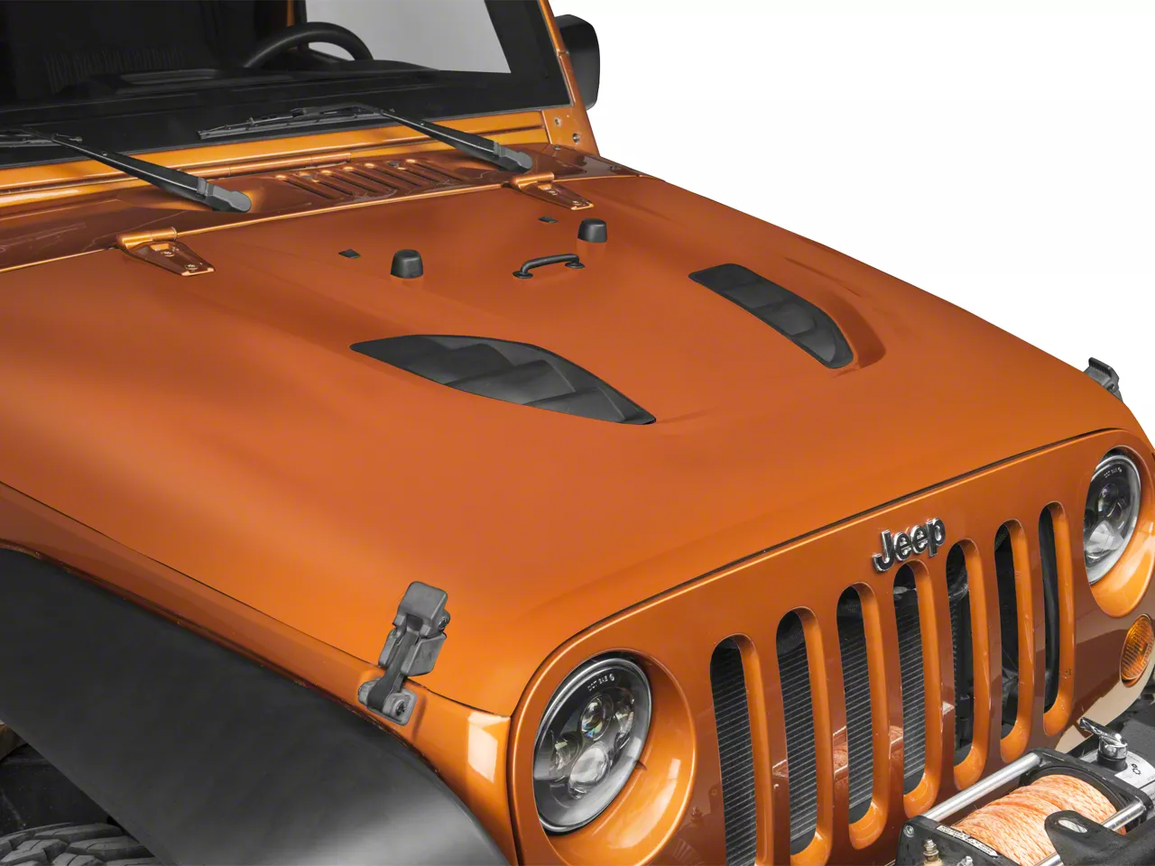 Smittybilt Jeep Wrangler SRC Stingray Vented Hood - Unpainted 76400 (07 ...