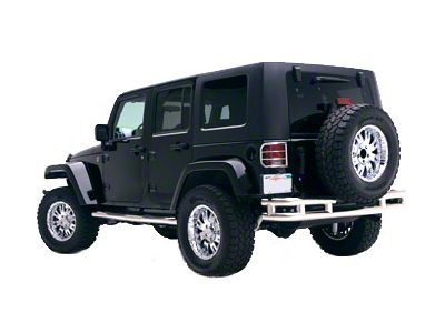 Smittybilt Tubular Rear Bumper without Hitch; Stainless Steel (07-18 Jeep Wrangler JK)