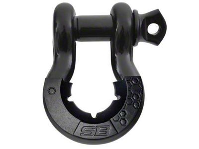 Smittybilt 3/4-Inch D-Ring Shackle with Isolator; Black