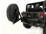 Smittybilt XRC Tire Carrier; Textured Black (07-18 Jeep Wrangler JK)