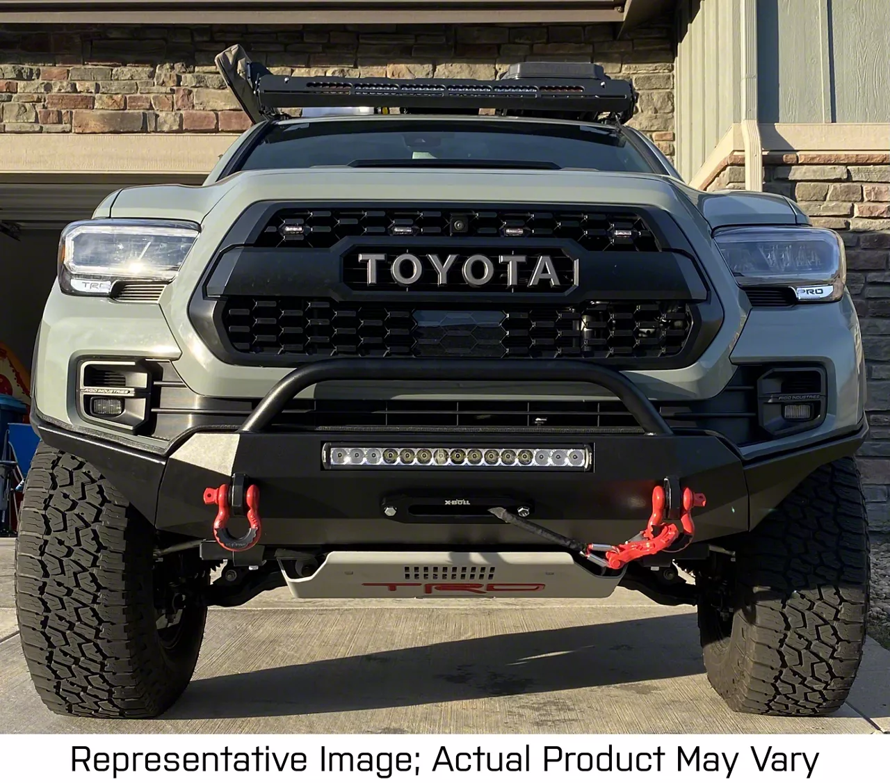 Southern Style Offroad Tacoma Slimline Hybrid Front Bumper with Bull ...