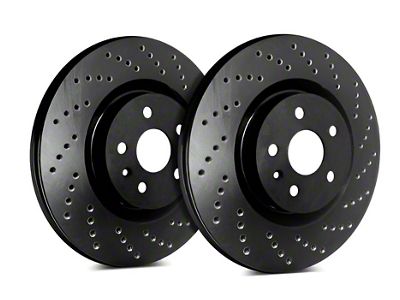 SP Performance Cross-Drilled 6-Lug Rotors with Black ZRC Coating; Front Pair (10-24 4Runner)