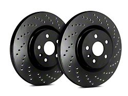 SP Performance Cross-Drilled 6-Lug Rotors with Black ZRC Coating; Rear Pair (10-24 4Runner)