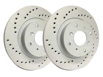 SP Performance Cross-Drilled 6-Lug Rotors with Gray ZRC Coating; Front Pair (10-24 4Runner)