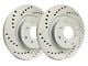 SP Performance Cross-Drilled 6-Lug Rotors with Gray ZRC Coating; Front Pair (10-24 4Runner)