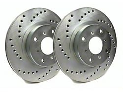 SP Performance Cross-Drilled 6-Lug Rotors with Silver ZRC Coating; Front Pair (10-24 4Runner)