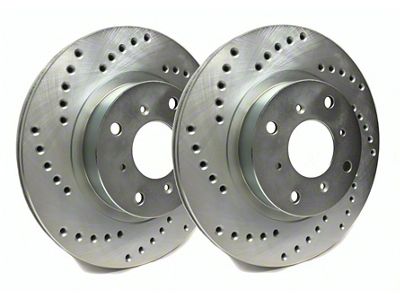 SP Performance Cross-Drilled 6-Lug Rotors with Silver ZRC Coating; Front Pair (10-24 4Runner)