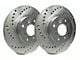 SP Performance Cross-Drilled 6-Lug Rotors with Silver ZRC Coating; Front Pair (10-24 4Runner)