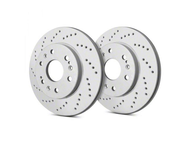 SP Performance Cross-Drilled 6-Lug Rotors with Gray ZRC Coating; Front Pair (03-09 4Runner w/ 13.30-Inch Front Rotors)