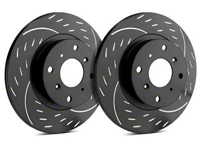 SP Performance Diamond Series Slotted 6-Lug Rotors with Black ZRC Coating; Front Pair (10-24 4Runner)