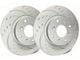 SP Performance Diamond Series Slotted 6-Lug Rotors with Gray ZRC Coating; Front Pair (10-24 4Runner)