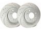 SP Performance Diamond Series Slotted 6-Lug Rotors with Gray ZRC Coating; Rear Pair (10-24 4Runner)