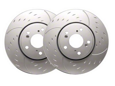 SP Performance Diamond Series Slotted 6-Lug Rotors with Silver ZRC Coating; Front Pair (10-24 4Runner)