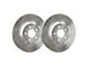 SP Performance Double Drilled and Slotted 6-Lug Rotors with Silver ZRC Coated; Rear Pair (03-09 4Runner)