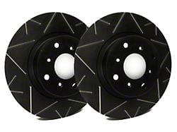 SP Performance Peak Series Slotted 6-Lug Rotors with Black ZRC Coating; Front Pair (03-09 4Runner w/ 13.30-Inch Front Rotors)