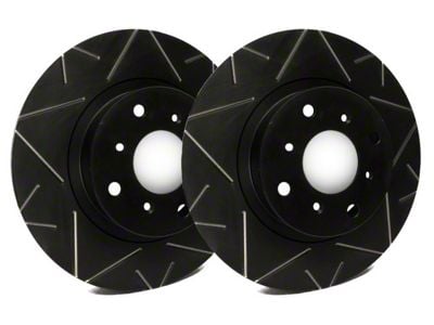 SP Performance Peak Series Slotted 6-Lug Rotors with Black ZRC Coating; Front Pair (03-09 4Runner w/ 13.30-Inch Front Rotors)