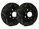 SP Performance Peak Series Slotted 6-Lug Rotors with Black ZRC Coating; Front Pair (10-24 4Runner)