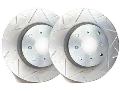 SP Performance Peak Series Slotted 6-Lug Rotors with Silver ZRC Coating; Front Pair (03-09 4Runner w/ 13.30-Inch Front Rotors)