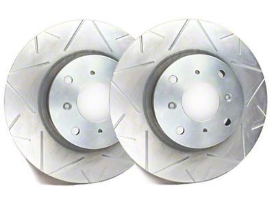 SP Performance Peak Series Slotted 6-Lug Rotors with Silver ZRC Coating; Rear Pair (10-24 4Runner)