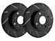 SP Performance Slotted 6-Lug Rotors with Black ZRC Coated; Front Pair (03-09 4Runner w/ 13.30-Inch Front Rotors)