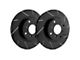 SP Performance Slotted 6-Lug Rotors with Black ZRC Coated; Front Pair (10-24 4Runner)