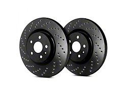 SP Performance Cross-Drilled 6-Lug Rotors with Black ZRC Coated; Front Pair (21-24 Bronco, Excluding Raptor)