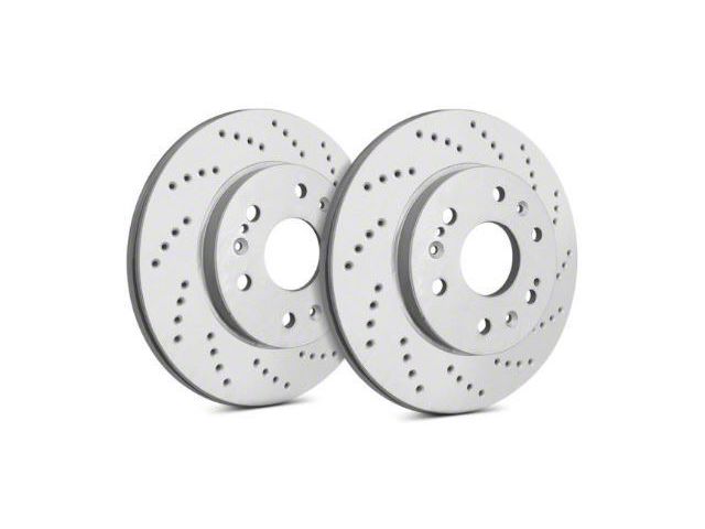 SP Performance Cross-Drilled 6-Lug Rotors with Gray ZRC Coating; Front Pair (22-24 Bronco Raptor)