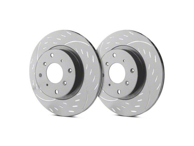 SP Performance Diamond Slot 6-Lug Rotors with Gray ZRC Coating; Front Pair (21-24 Bronco, Excluding Raptor)