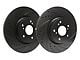 SP Performance Double Drilled and Slotted 6-Lug Rotors with Black ZRC Coating; Front Pair (22-25 Bronco Raptor)