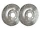 SP Performance Double Drilled and Slotted 6-Lug Rotors with Silver ZRC Coating; Front Pair (22-25 Bronco Raptor)