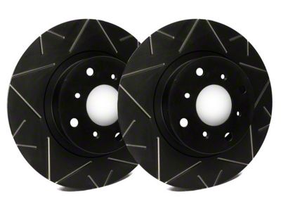 SP Performance Peak Series Slotted 6-Lug Rotors with Black ZRC Coating; Front Pair (22-25 Bronco Raptor)